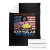 Lemon Pound Cake And Freedom Throw Blanket 4th of July Hip Hop Edgy Humor Rap Fan