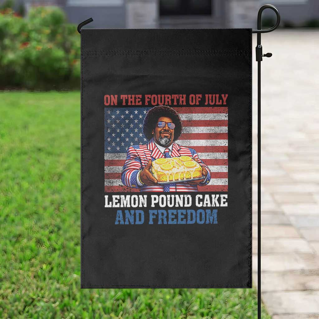 Lemon Pound Cake And Freedom Garden Flag 4th of July Hip Hop Edgy Humor Rap Fan
