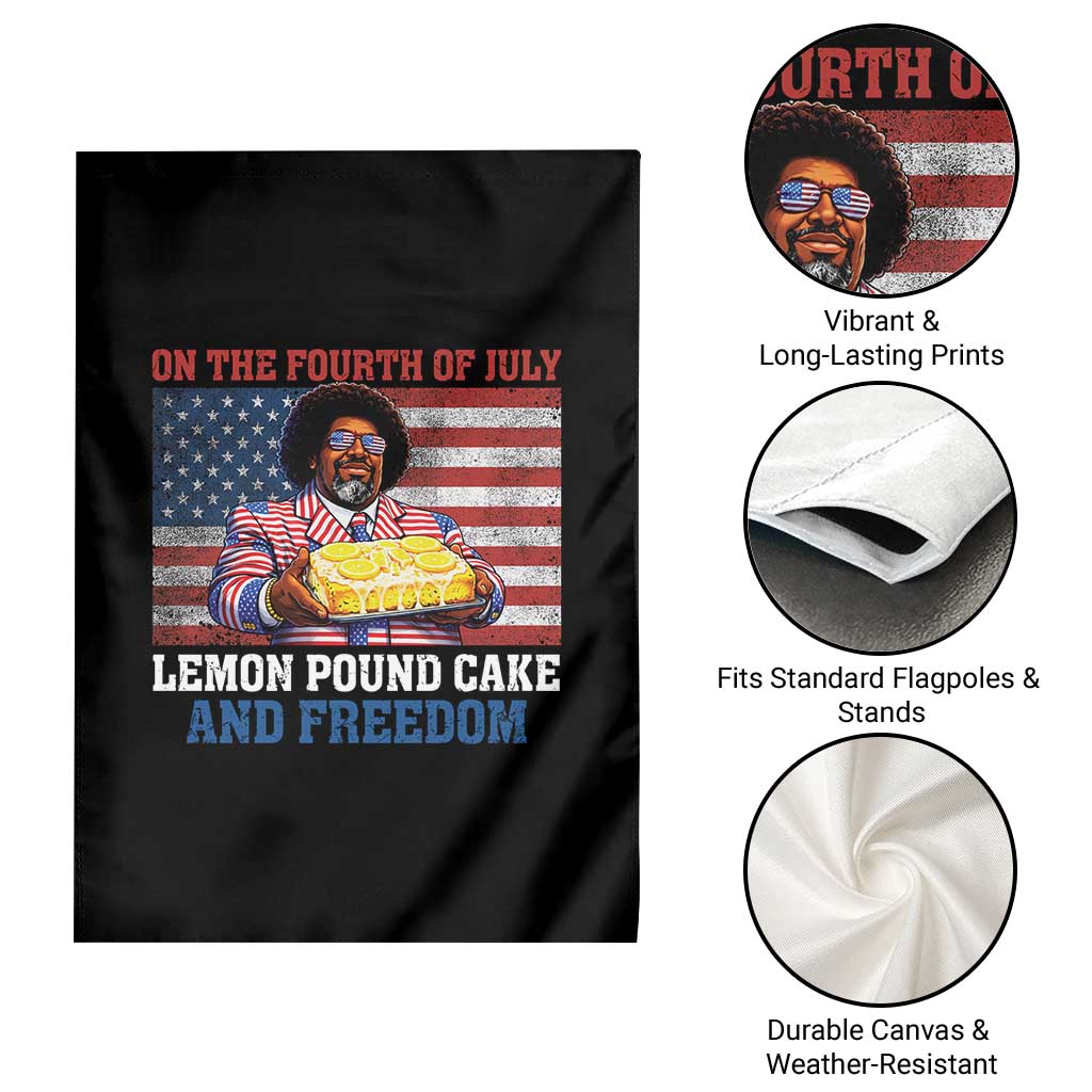 Lemon Pound Cake And Freedom Garden Flag 4th of July Hip Hop Edgy Humor Rap Fan