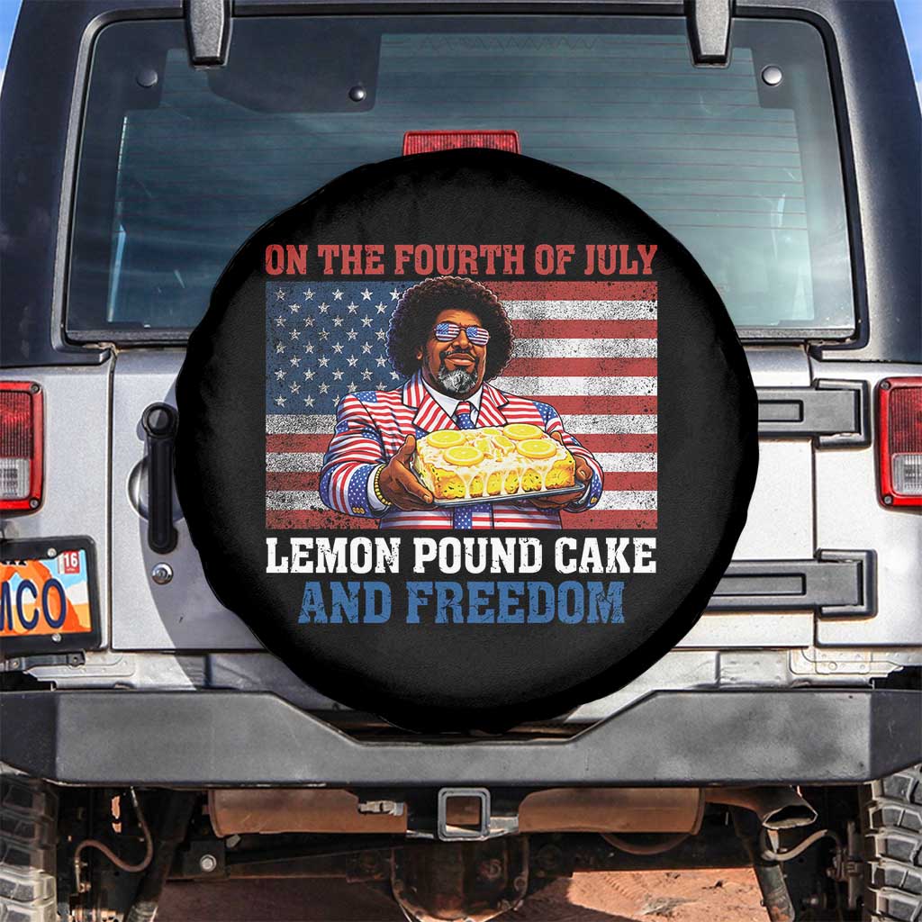 Lemon Pound Cake And Freedom Spare Tire Cover 4th of July Hip Hop Edgy Humor Rap Fan