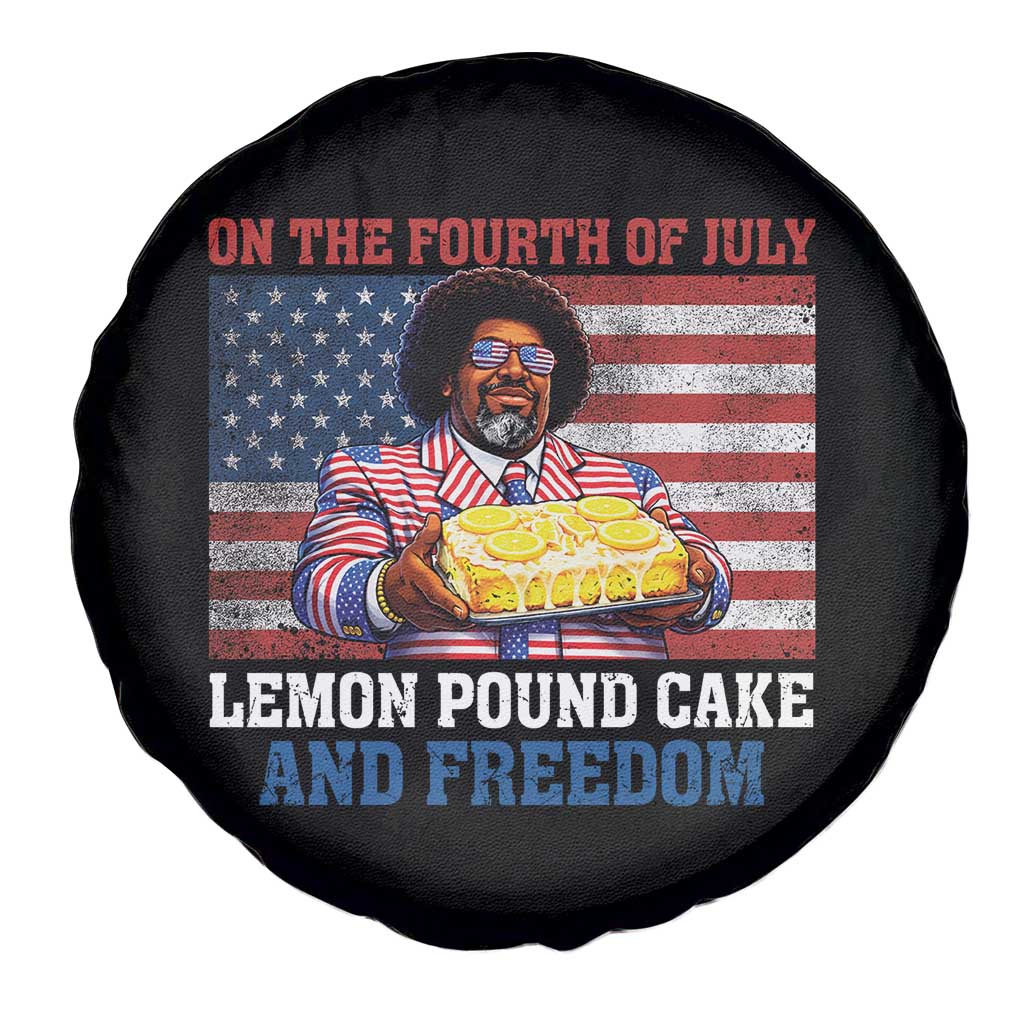 Lemon Pound Cake And Freedom Spare Tire Cover 4th of July Hip Hop Edgy Humor Rap Fan