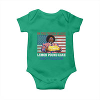 Lemon Pound Cake And Freedom Baby Onesie 4th of July Hip Hop Edgy Humor Rap Fan