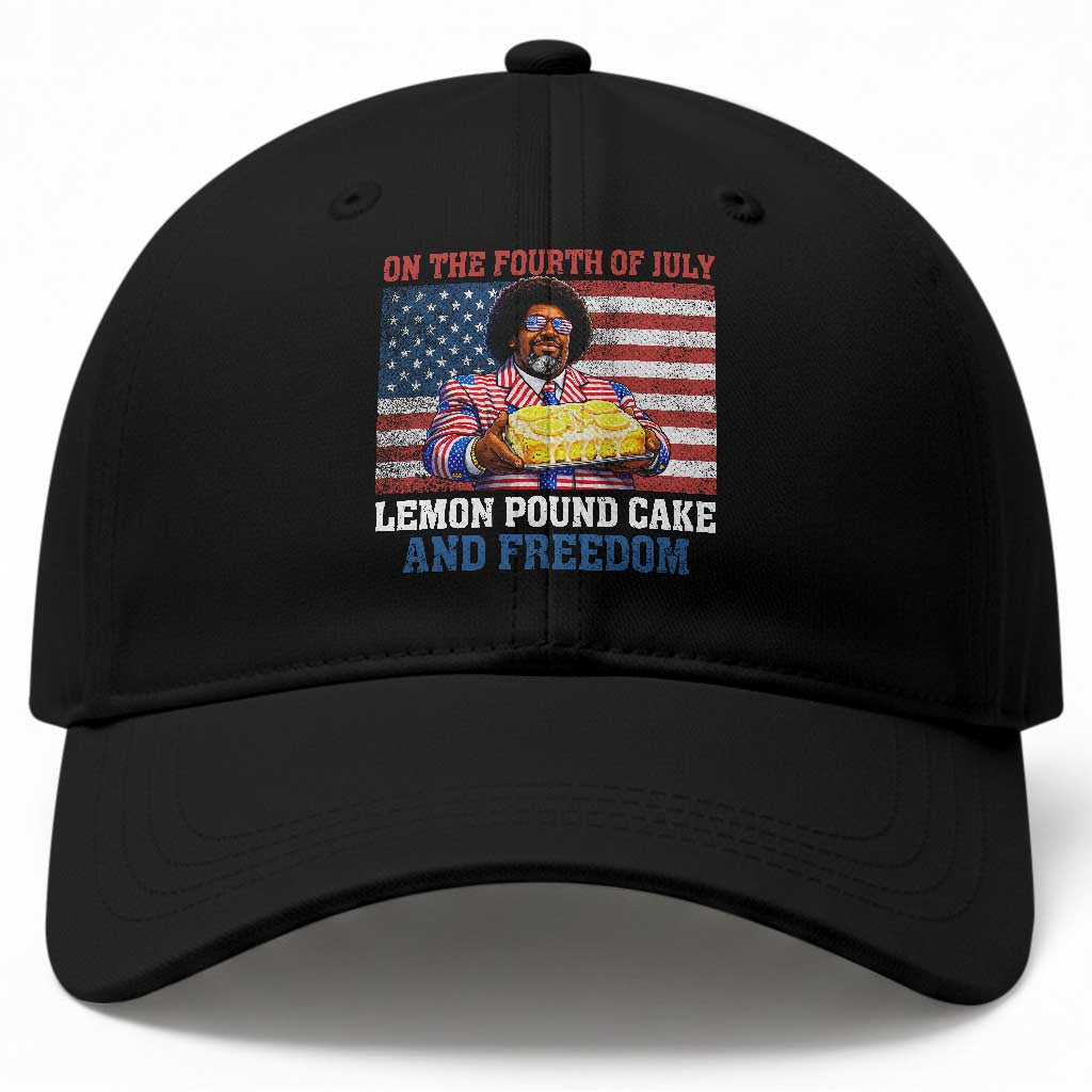 Lemon Pound Cake And Freedom Baseball Cap 4th of July Hip Hop Edgy Humor Rap Fan
