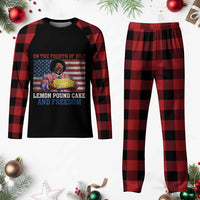 Lemon Pound Cake And Freedom Plaid Pajama Set 4th of July Hip Hop Edgy Humor Rap Fan