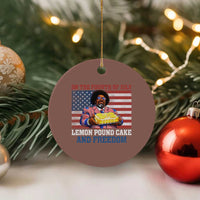 Lemon Pound Cake And Freedom Ceramic Ornament 4th of July Hip Hop Edgy Humor Rap Fan