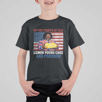 Lemon Pound Cake And Freedom T Shirt For Kid 4th of July Hip Hop Edgy Humor Rap Fan
