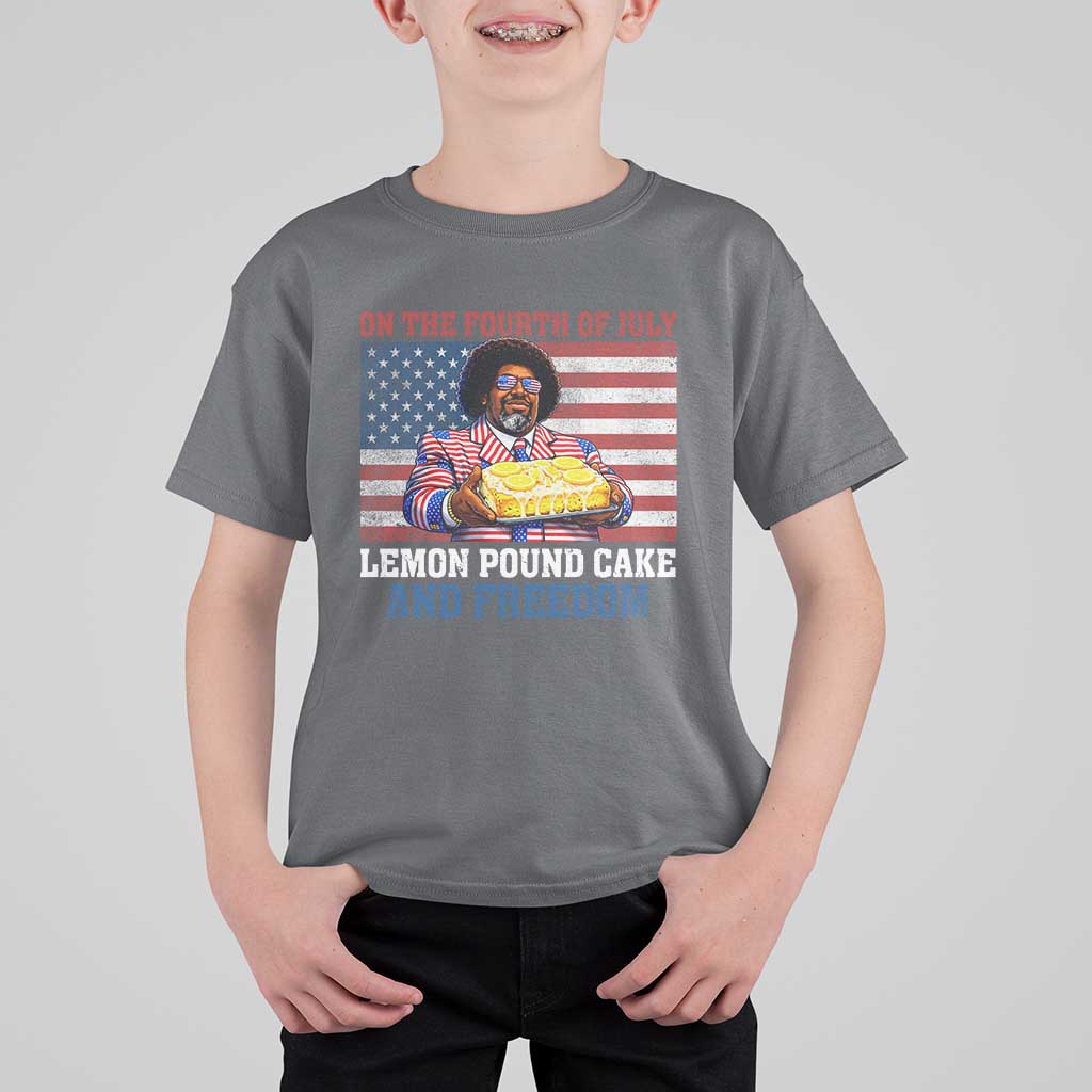 Lemon Pound Cake And Freedom T Shirt For Kid 4th of July Hip Hop Edgy Humor Rap Fan