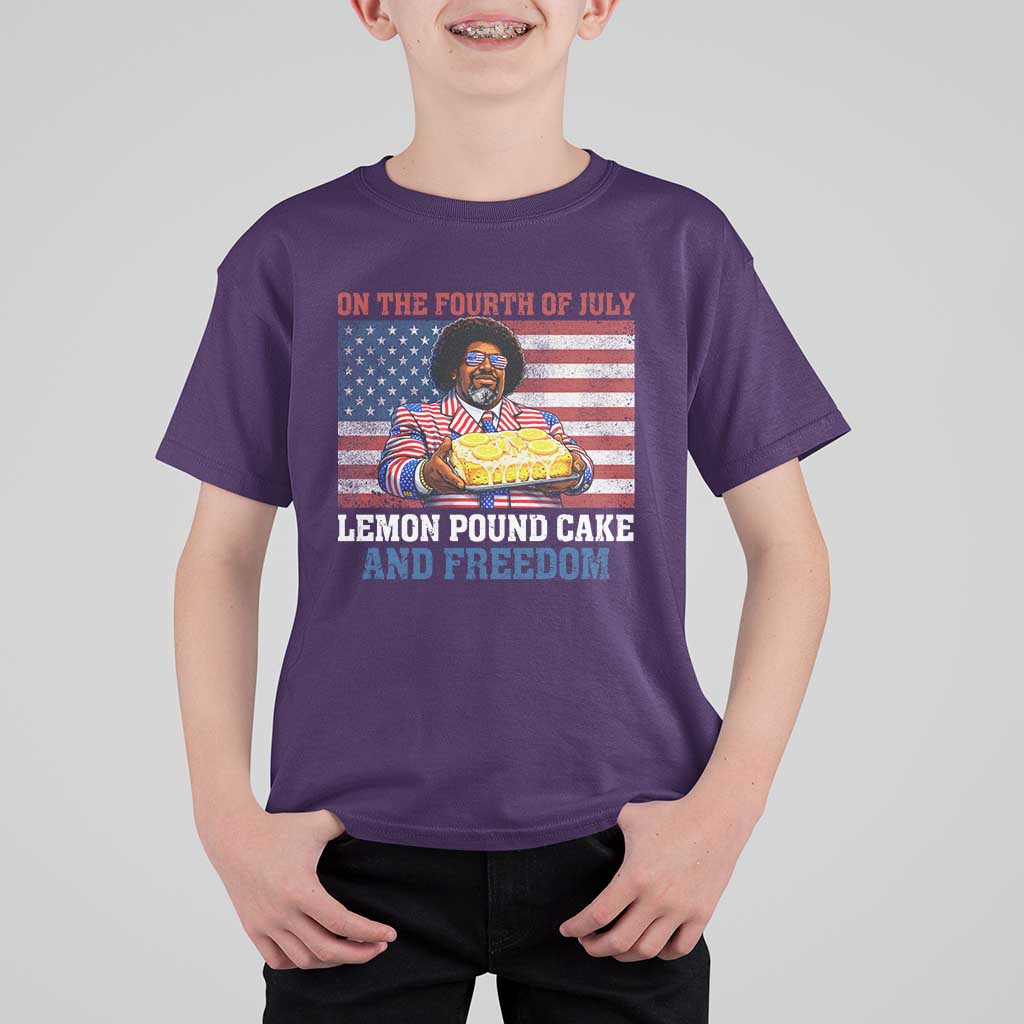 Lemon Pound Cake And Freedom T Shirt For Kid 4th of July Hip Hop Edgy Humor Rap Fan