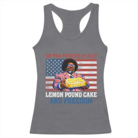 Lemon Pound Cake And Freedom Racerback Tank Top 4th of July Hip Hop Edgy Humor Rap Fan