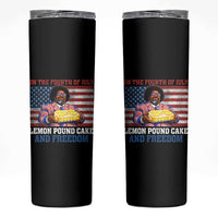 Lemon Pound Cake And Freedom Skinny Tumbler 4th of July Hip Hop Edgy Humor Rap Fan