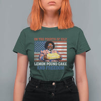 Lemon Pound Cake And Freedom T Shirt For Women 4th of July Hip Hop Edgy Humor Rap Fan