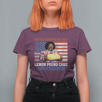 Lemon Pound Cake And Freedom T Shirt For Women 4th of July Hip Hop Edgy Humor Rap Fan
