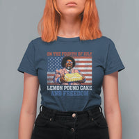 Lemon Pound Cake And Freedom T Shirt For Women 4th of July Hip Hop Edgy Humor Rap Fan