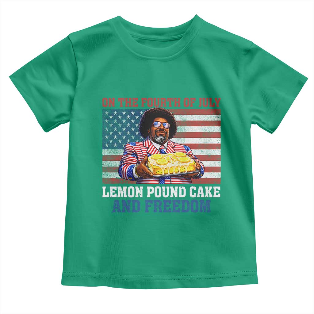 Lemon Pound Cake And Freedom Toddler T Shirt 4th of July Hip Hop Edgy Humor Rap Fan