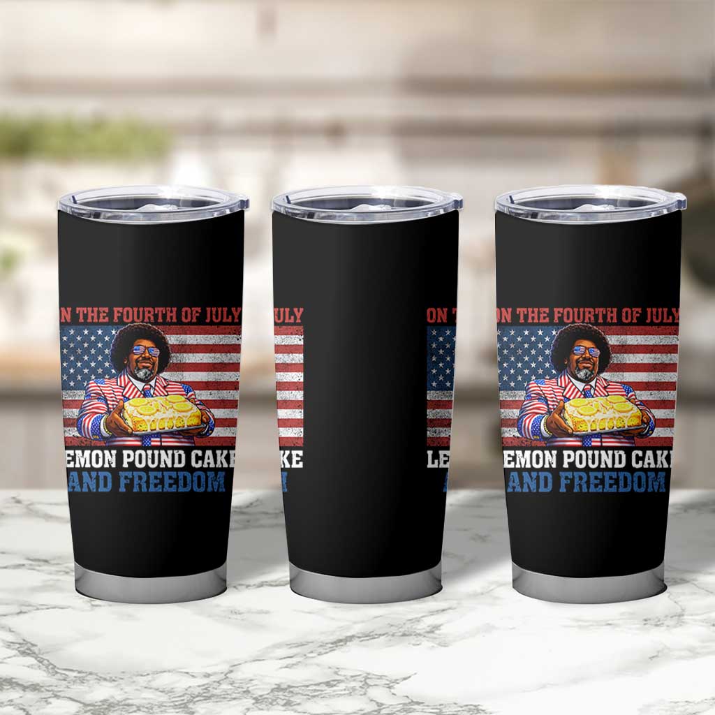 Lemon Pound Cake And Freedom Tumbler Cup 4th of July Hip Hop Edgy Humor Rap Fan