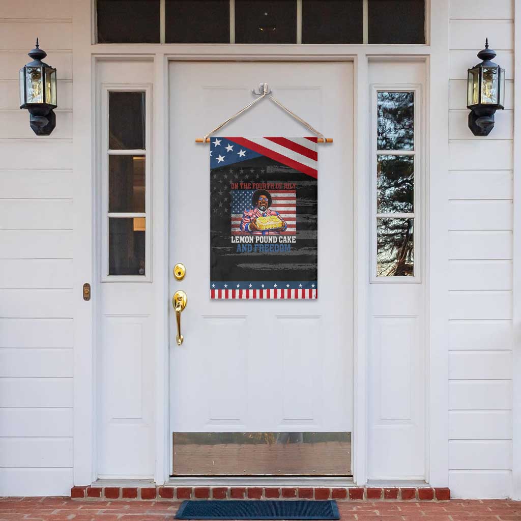 Lemon Pound Cake And Freedom Patriotic Garden Flag 4th of July Hip Hop Edgy Humor Rap Fan