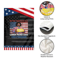 Lemon Pound Cake And Freedom Patriotic Garden Flag 4th of July Hip Hop Edgy Humor Rap Fan