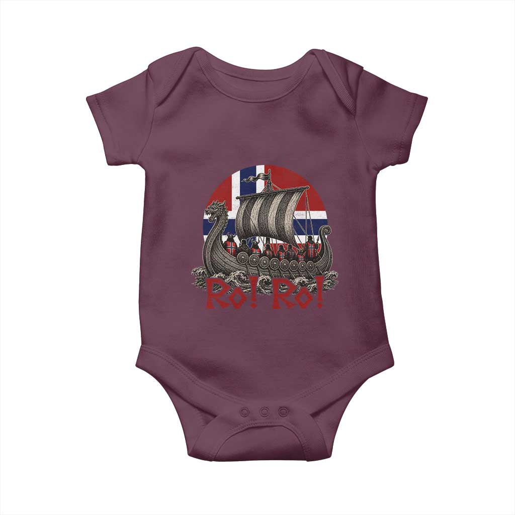 Ro Ro Norway Baby Onesie Norwegian Viking Row Longship Norge Football Fan