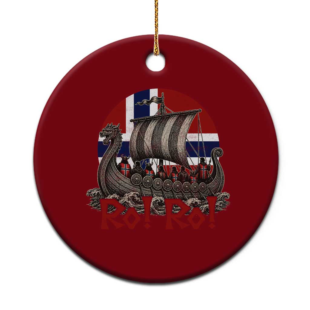 Ro Ro Norway Ceramic Ornament Norwegian Viking Row Longship Norge Football Fan