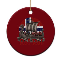 Ro Ro Norway Ceramic Ornament Norwegian Viking Row Longship Norge Football Fan