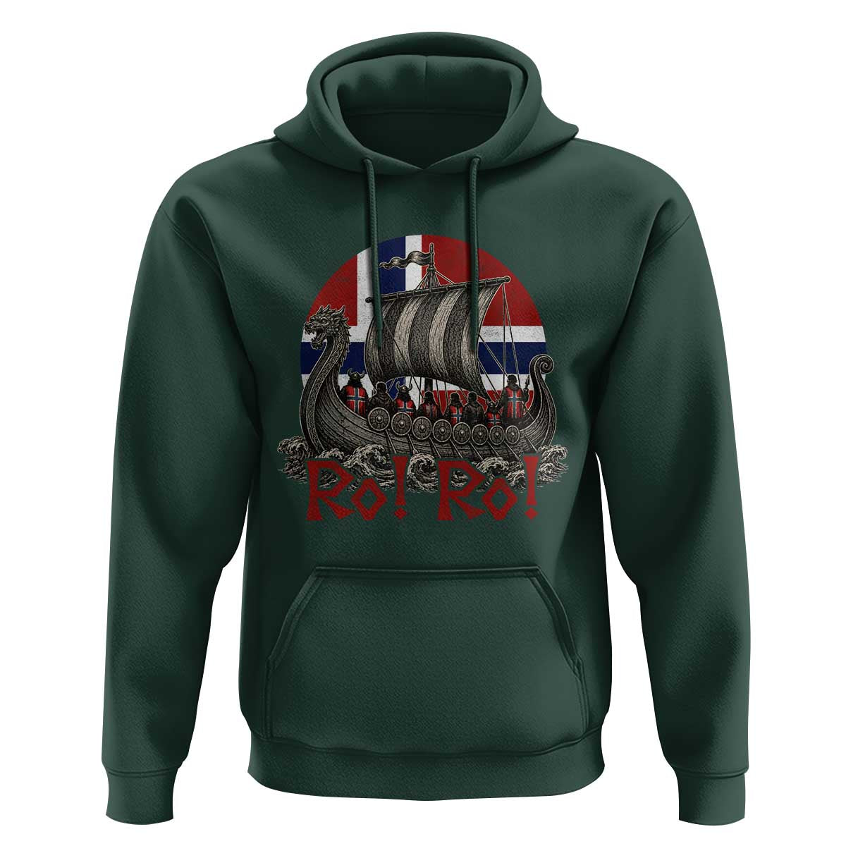 Ro Ro Norway Hoodie Norwegian Viking Row Longship Norge Football Fan