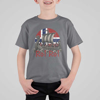 Ro Ro Norway T Shirt For Kid Norwegian Viking Row Longship Norge Football Fan