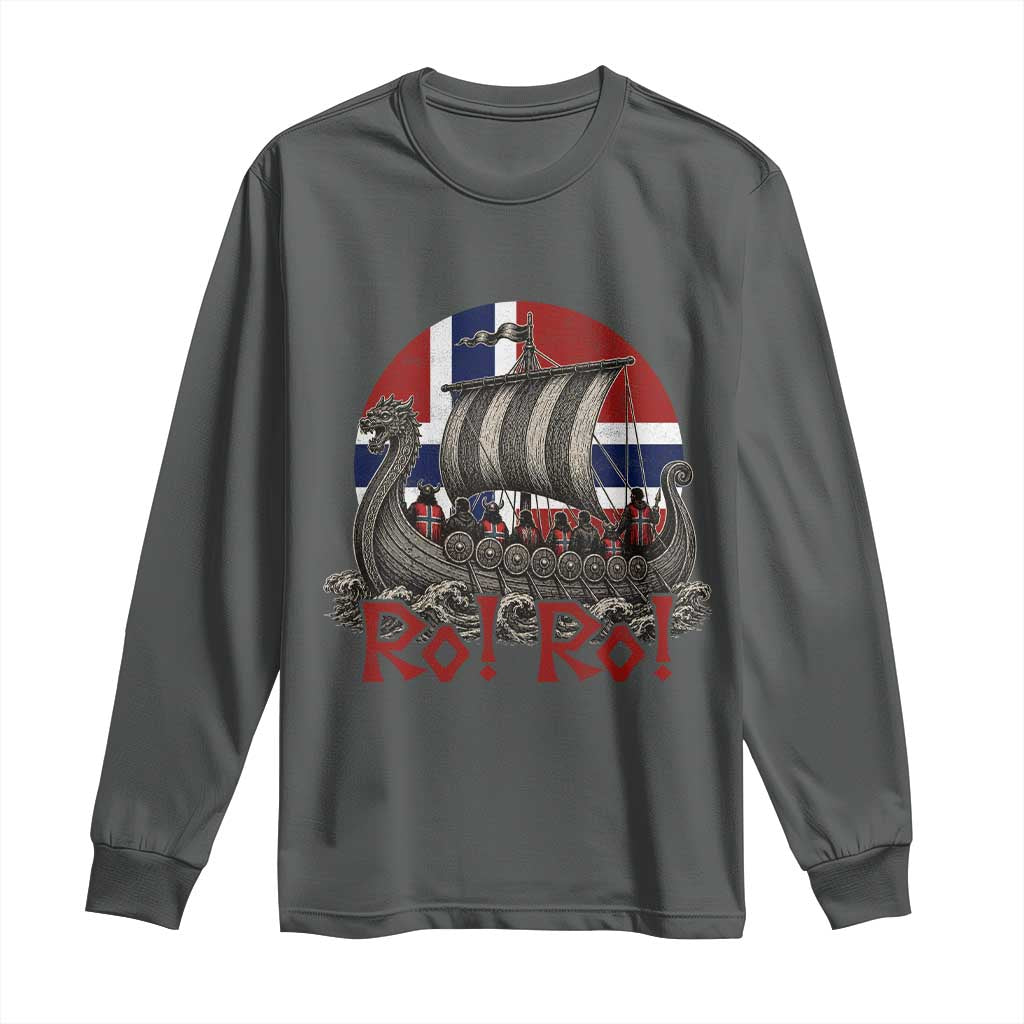 Ro Ro Norway Long Sleeve Shirt Norwegian Viking Row Longship Norge Football Fan