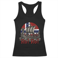 Ro Ro Norway Racerback Tank Top Norwegian Viking Row Longship Norge Football Fan