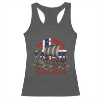 Ro Ro Norway Racerback Tank Top Norwegian Viking Row Longship Norge Football Fan