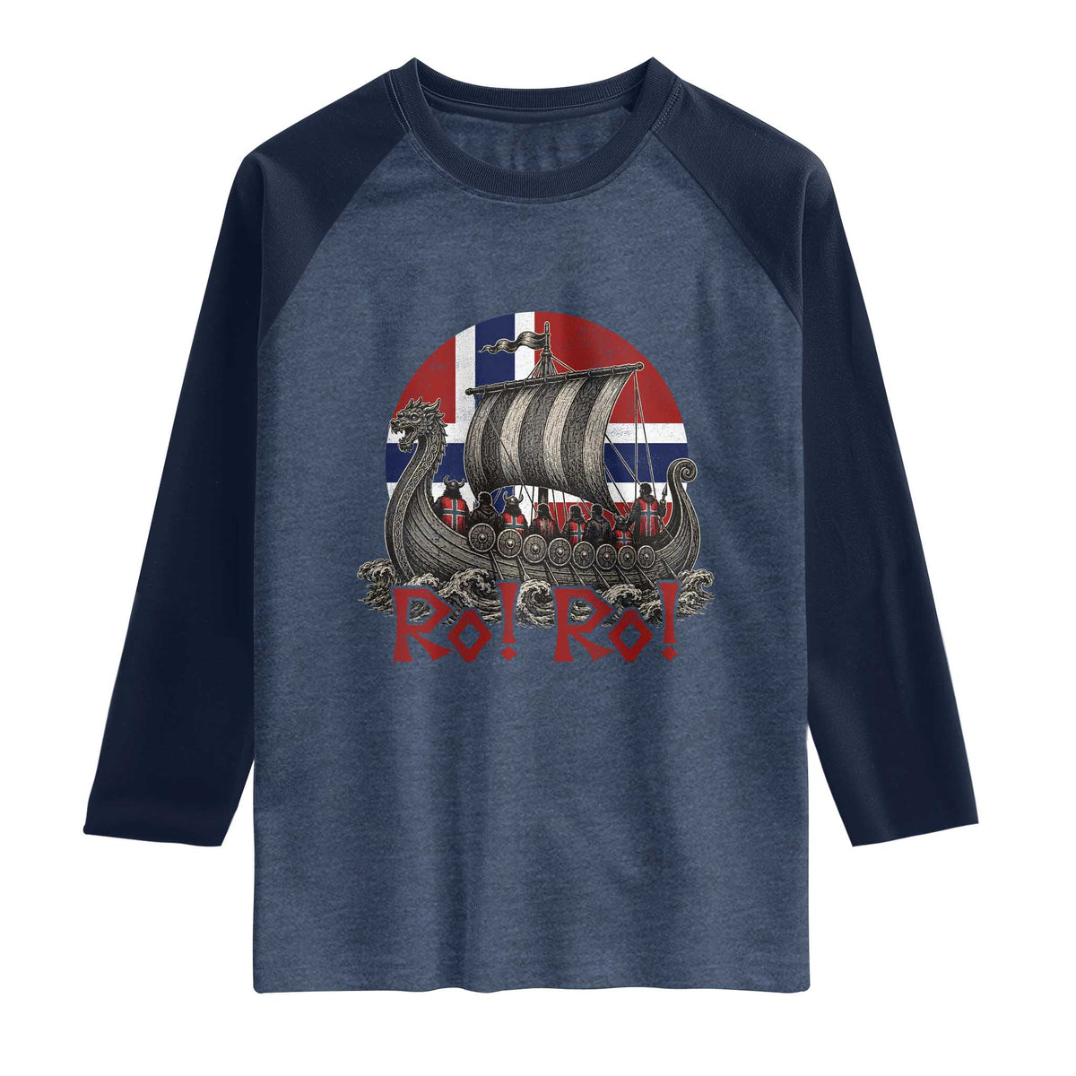 Ro Ro Norway Raglan Shirt Norwegian Viking Row Longship Norge Football Fan