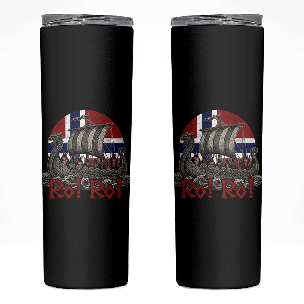 Ro Ro Norway Skinny Tumbler Norwegian Viking Row Longship Norge Football Fan