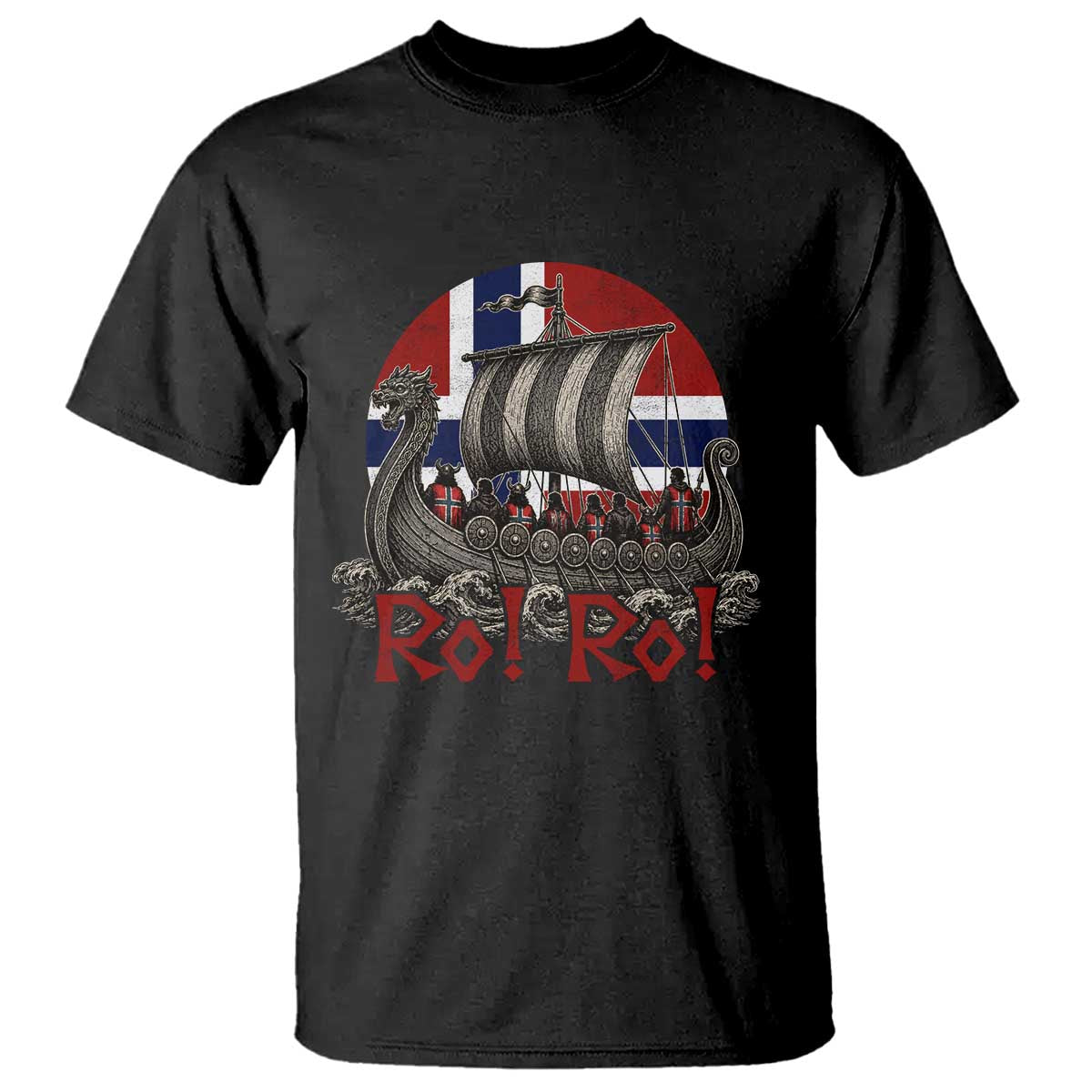 Ro Ro Norway T Shirt Norwegian Viking Row Longship Norge Football Fan