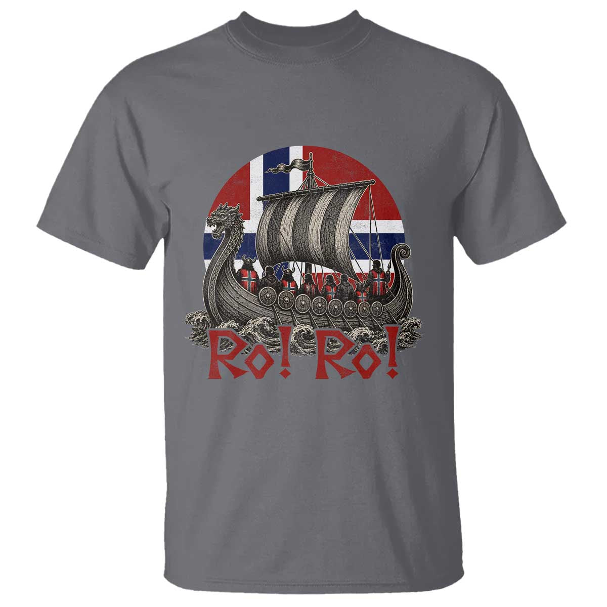 Ro Ro Norway T Shirt Norwegian Viking Row Longship Norge Football Fan