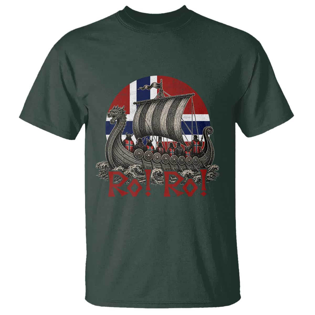 Ro Ro Norway T Shirt Norwegian Viking Row Longship Norge Football Fan