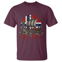 Ro Ro Norway T Shirt Norwegian Viking Row Longship Norge Football Fan