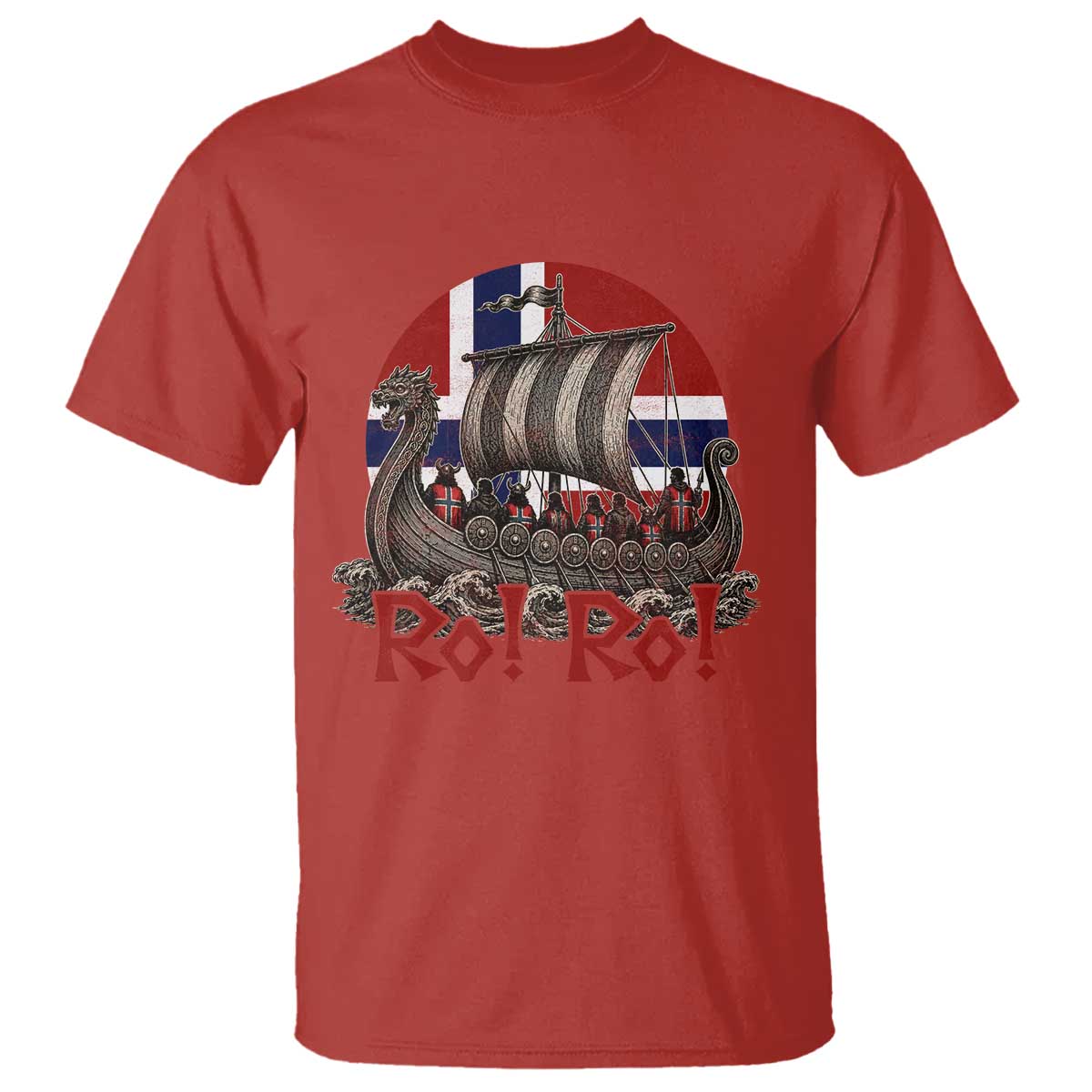 Ro Ro Norway T Shirt Norwegian Viking Row Longship Norge Football Fan