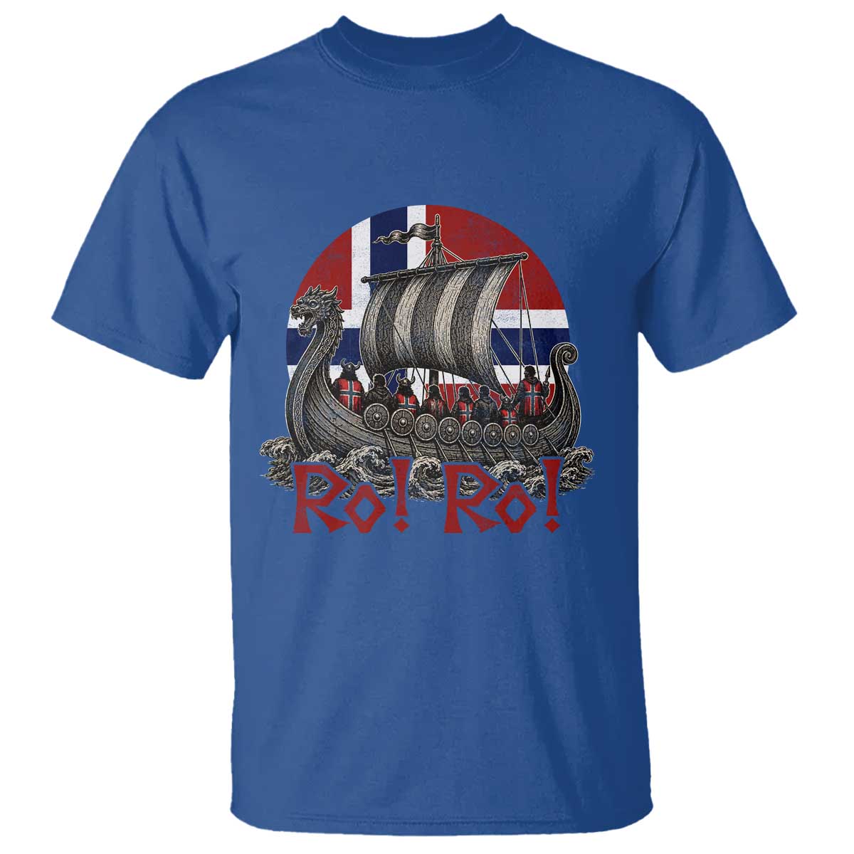 Ro Ro Norway T Shirt Norwegian Viking Row Longship Norge Football Fan