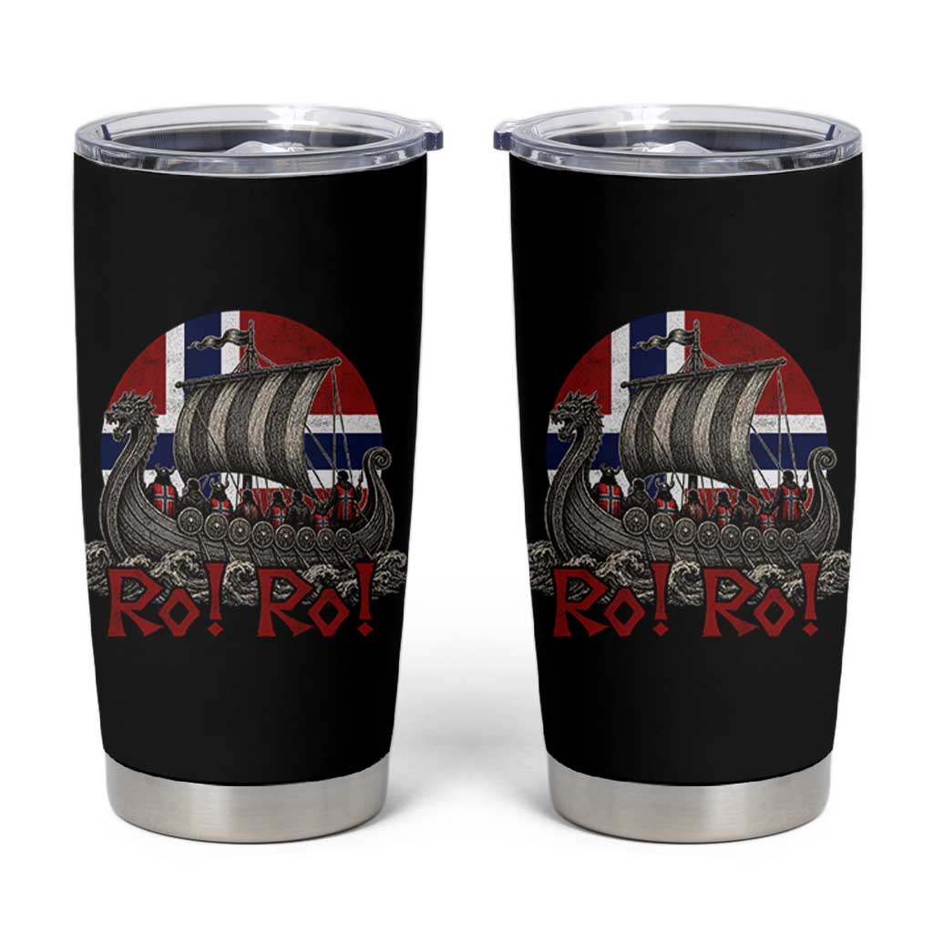 Ro Ro Norway Tumbler Cup Norwegian Viking Row Longship Norge Football Fan