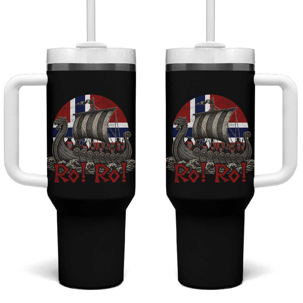 Ro Ro Norway Tumbler With Handle Norwegian Viking Row Longship Norge Football Fan