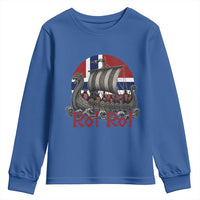 Ro Ro Norway Youth Sweatshirt Norwegian Viking Row Longship Norge Football Fan