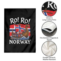 Ro Ro Norway Viking Row Garden Flag Norwegian Flag Longship for Norge Football Fan