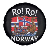 Ro Ro Norway Viking Row Spare Tire Cover Norwegian Flag Longship for Norge Football Fan