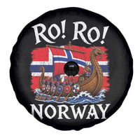 Ro Ro Norway Viking Row Spare Tire Cover Norwegian Flag Longship for Norge Football Fan