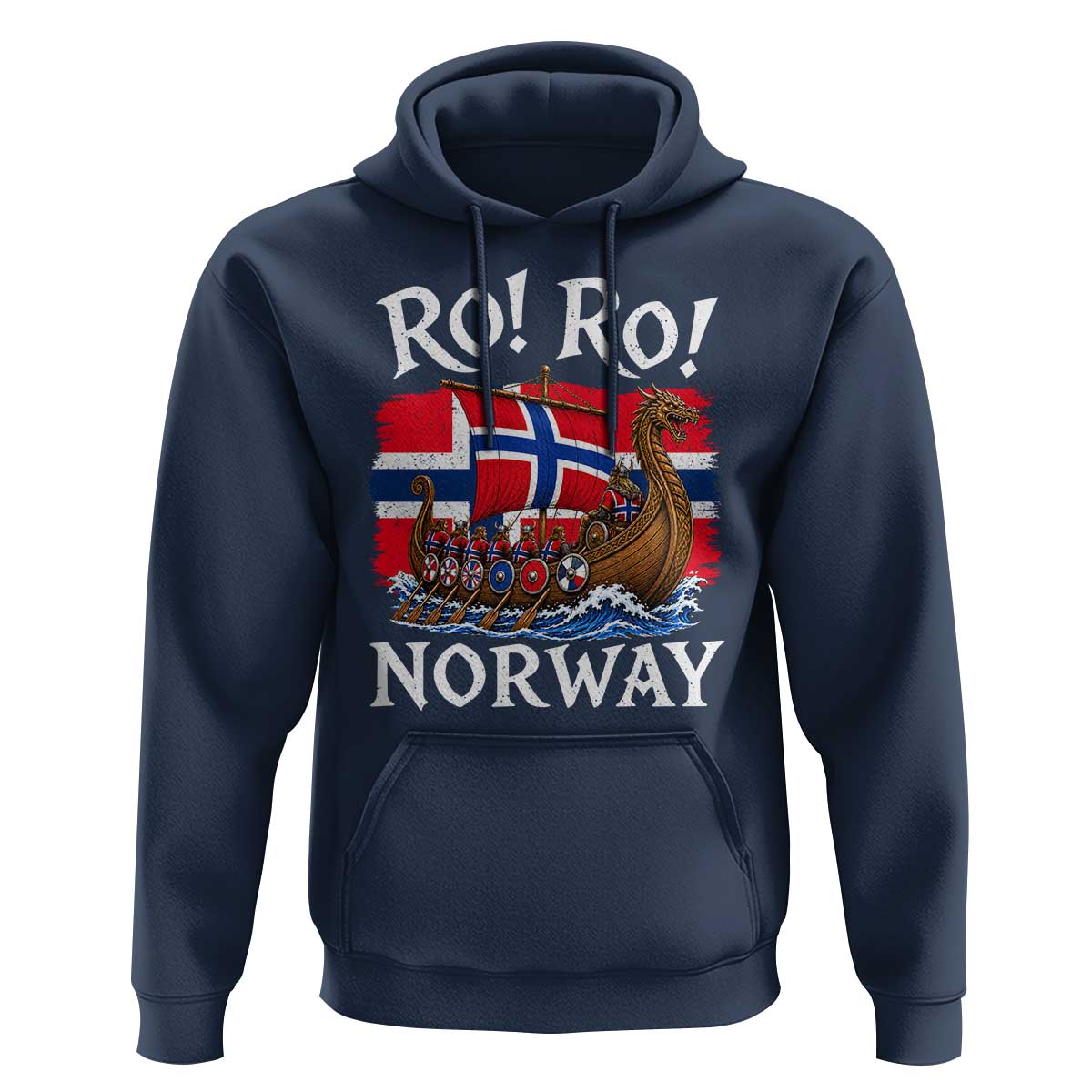 Ro Ro Norway Viking Row Hoodie Norwegian Flag Longship for Norge Football Fan
