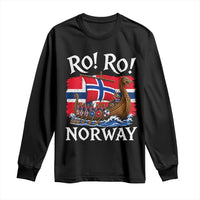 Ro Ro Norway Viking Row Long Sleeve Shirt Norwegian Flag Longship for Norge Football Fan