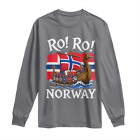 Ro Ro Norway Viking Row Long Sleeve Shirt Norwegian Flag Longship for Norge Football Fan