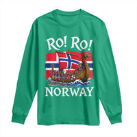 Ro Ro Norway Viking Row Long Sleeve Shirt Norwegian Flag Longship for Norge Football Fan