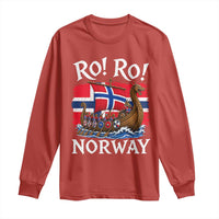 Ro Ro Norway Viking Row Long Sleeve Shirt Norwegian Flag Longship for Norge Football Fan