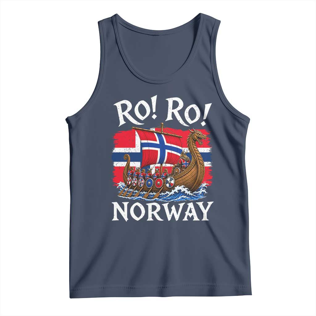 Ro Ro Norway Viking Row Tank Top Norwegian Flag Longship for Norge Football Fan