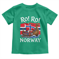 Ro Ro Norway Viking Row Toddler T Shirt Norwegian Flag Longship for Norge Football Fan